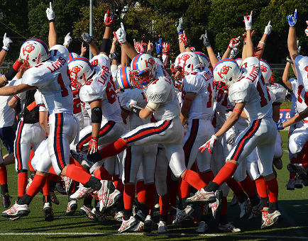 アメリカンフットボールの選手たち