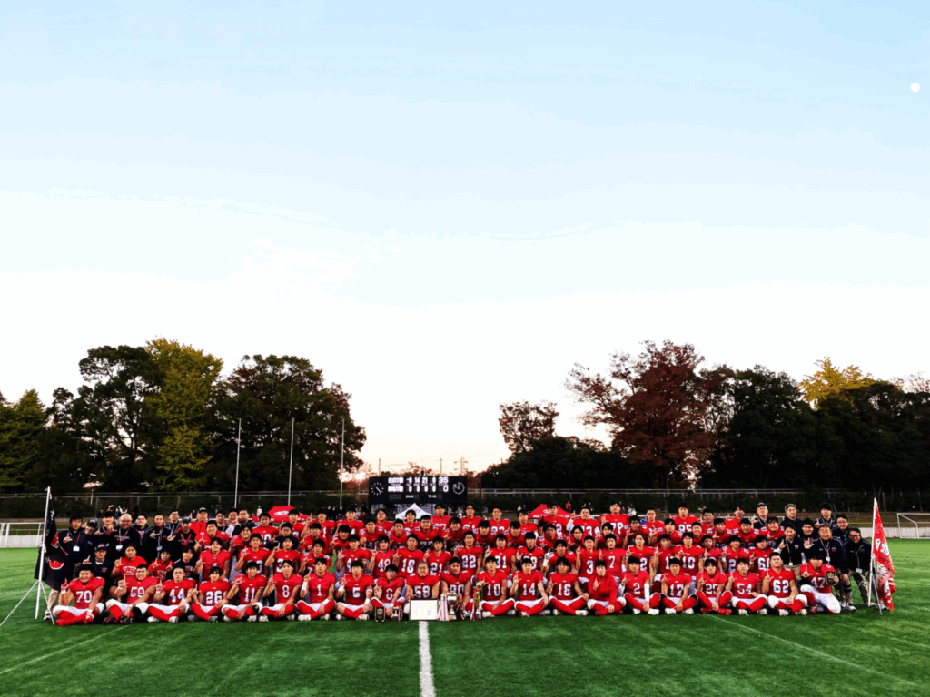 高校アメリカンフットボール部 ８年連続での全国優勝「クリスマスボウル」出場決定！