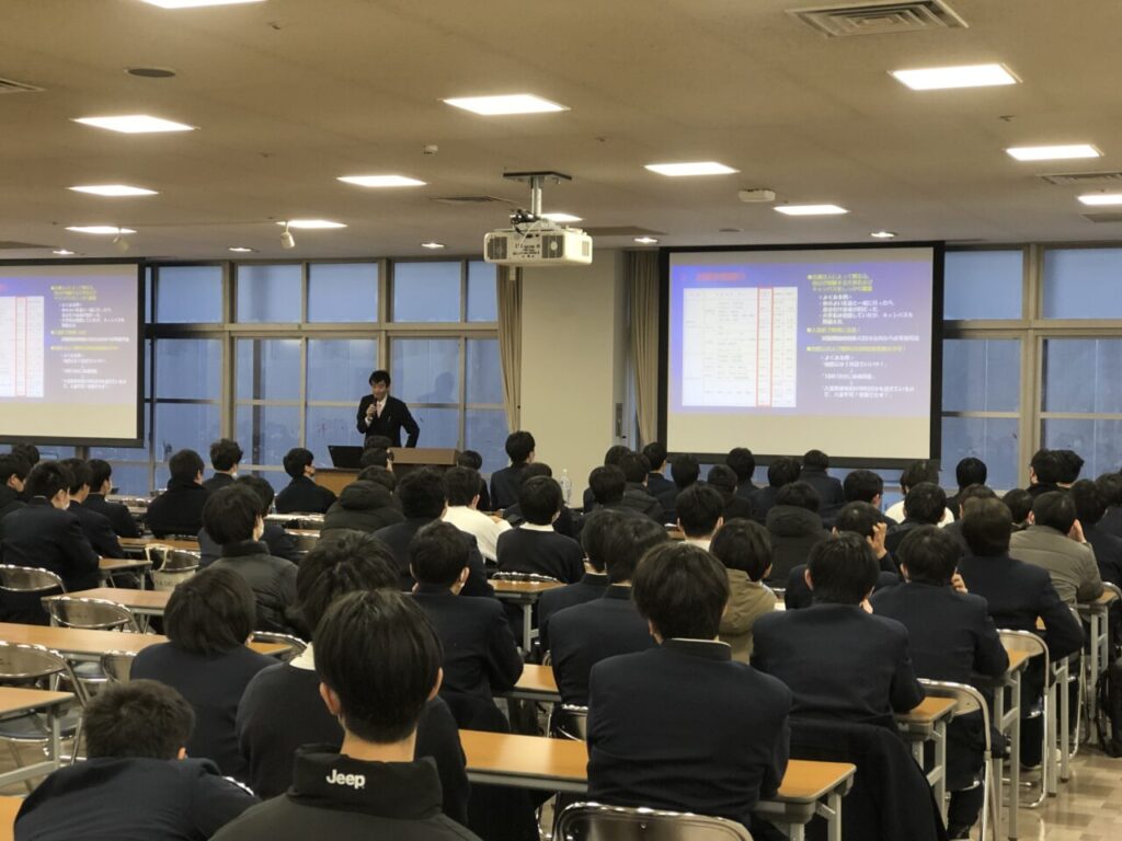 大学入試壮行会の様子