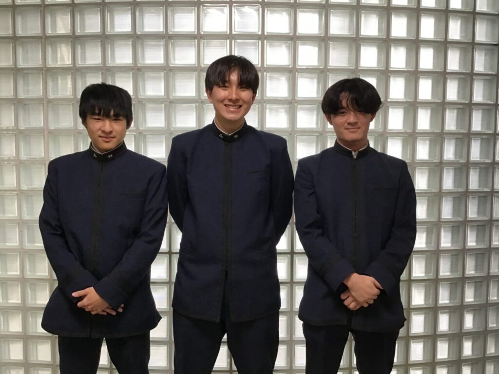 高３ 岡田 龍征 君・柳井 惺舟 君・矢澤 悠斗 君